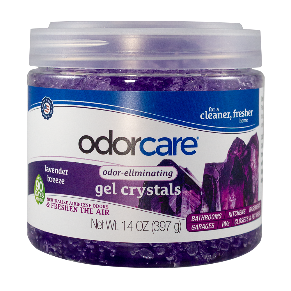 OdorCare Lavender Breeze Gel Crystal Odor Absorber and Air Freshener, 14 oz