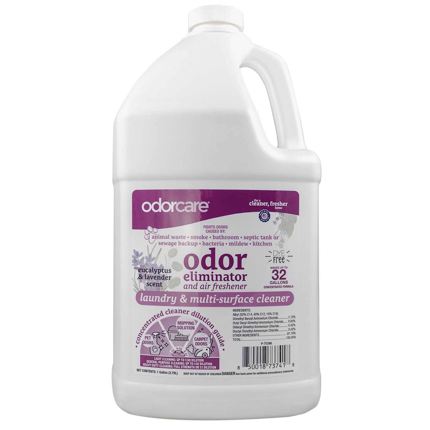 OdorCare Eucalyptus & Lavender Odor Eliminating Concentrate, 1 gallon
