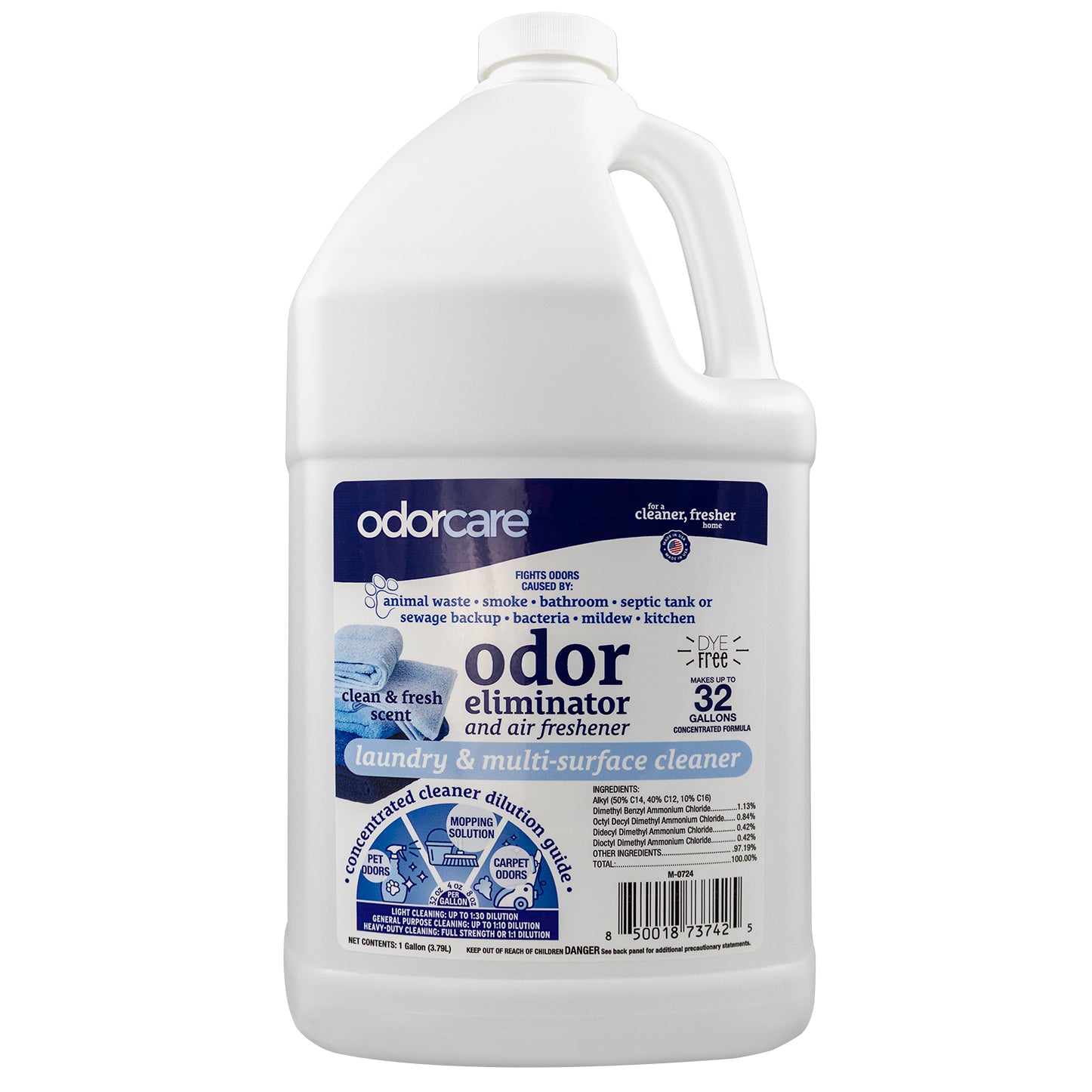 OdorCare Clean & Fresh Odor Eliminating Concentrate, 1 gallon