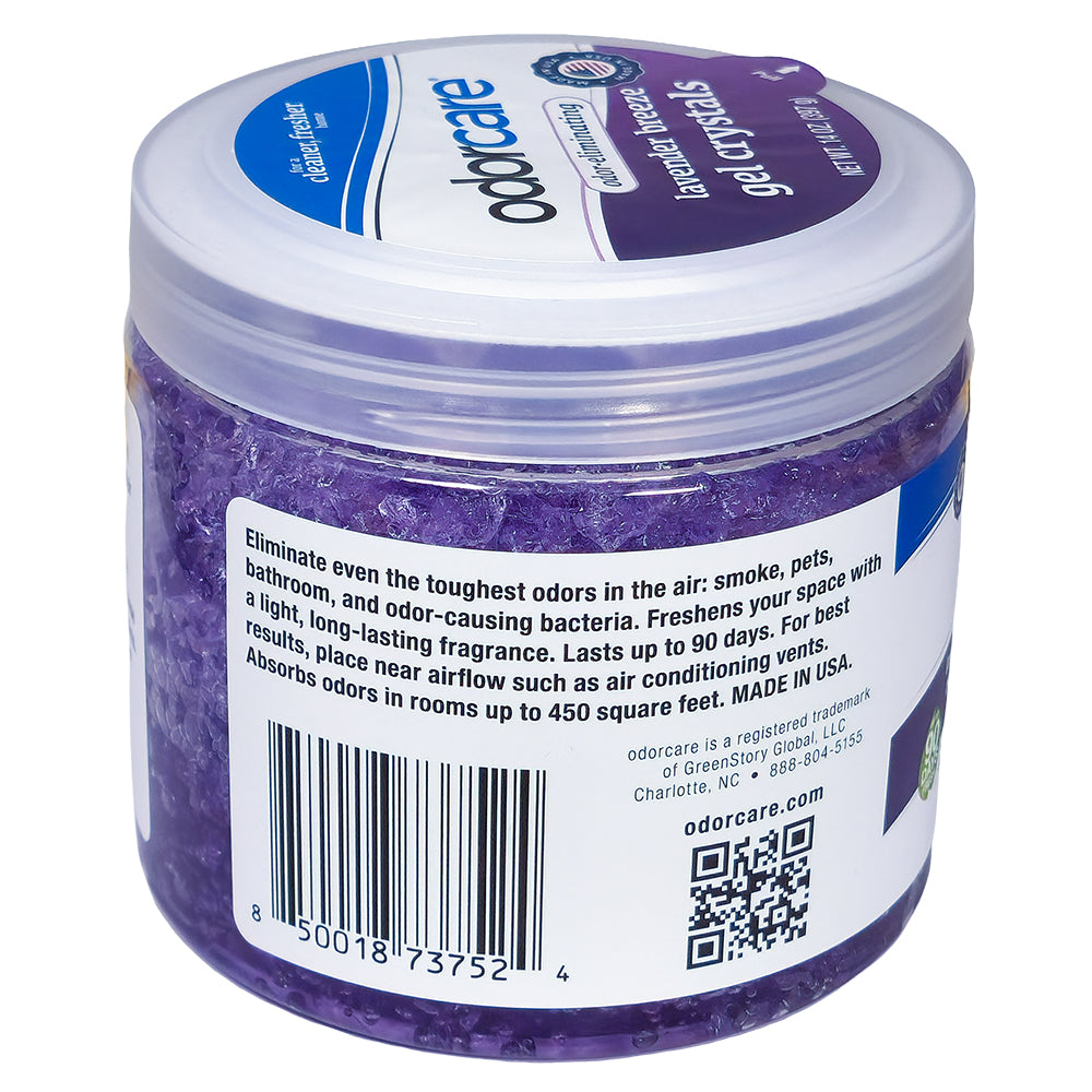 OdorCare Lavender Breeze Gel Crystal Odor Absorber and Air Freshener, 14 oz