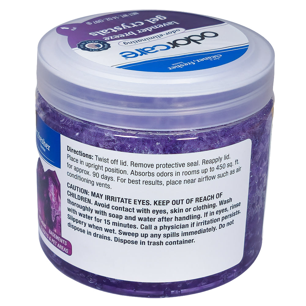 OdorCare Lavender Breeze Gel Crystal Odor Absorber and Air Freshener, 14 oz