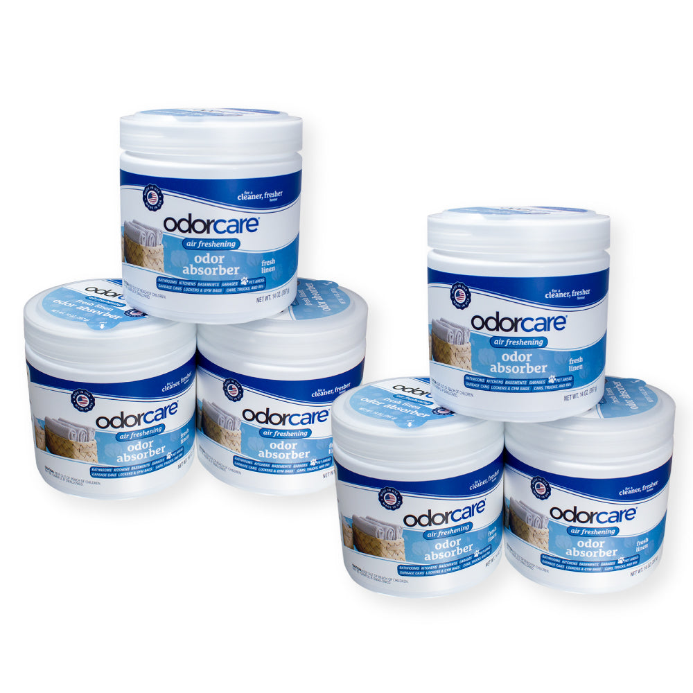 OdorCare Fresh Linen Gel Solid Odor Absorber and Air Freshener, 14 oz