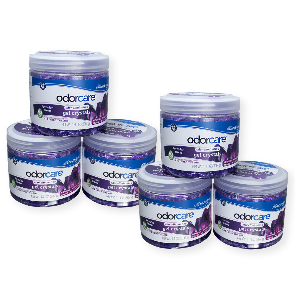 OdorCare Lavender Breeze Gel Crystal Odor Absorber and Air Freshener, 14 oz