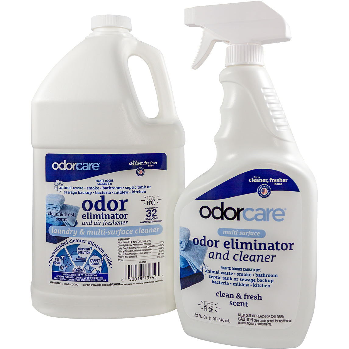 OdorCare Clean & Fresh Multi-Surface Odor Eliminator and Air Freshener Bundle